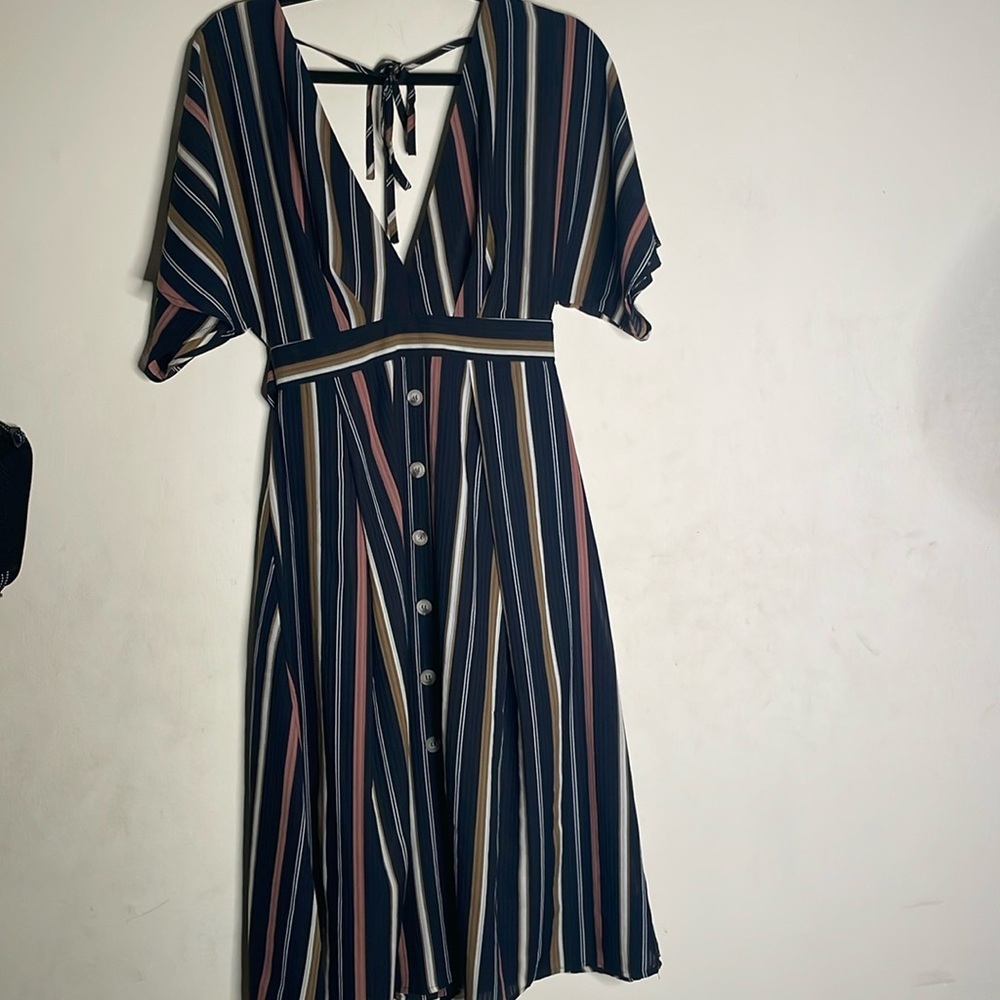 @Balance striped small dress​